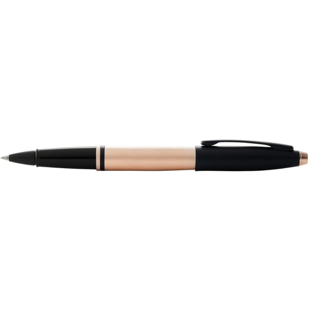 CROSS Calais Brushed Rose Gold/Black Rollerball Pen