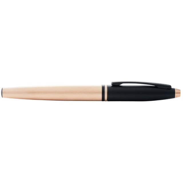 CROSS Calais Brushed Rose Gold/Black Rollerball Pen