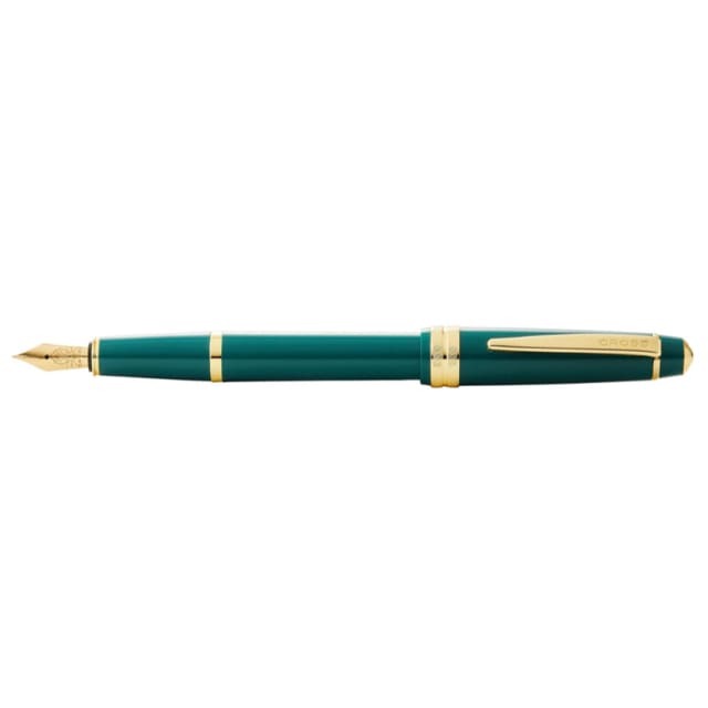 CROSS Bailey Light Gloss Green/Gold Fountain Pen, Medium Nib