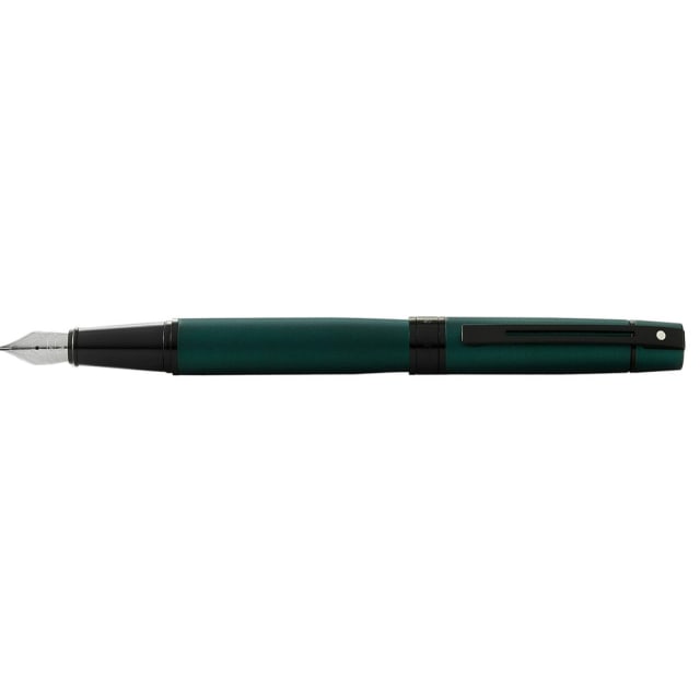 Sheaffer® 300 9346 Matte Green Fountain Pen With Black trim - Fine