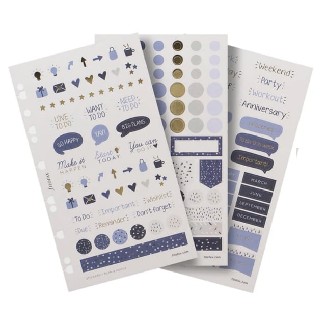 FILOFAX Stickers Indigo 6pk