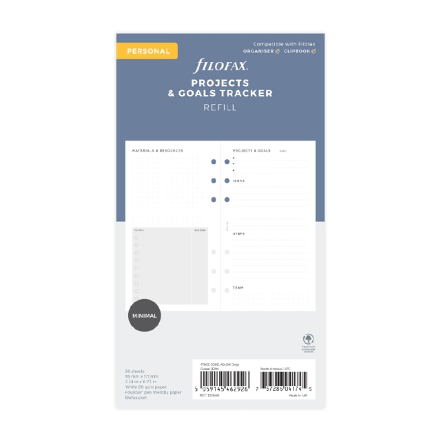 FILOFAX PERSONAL REFILL PROJECT MGT