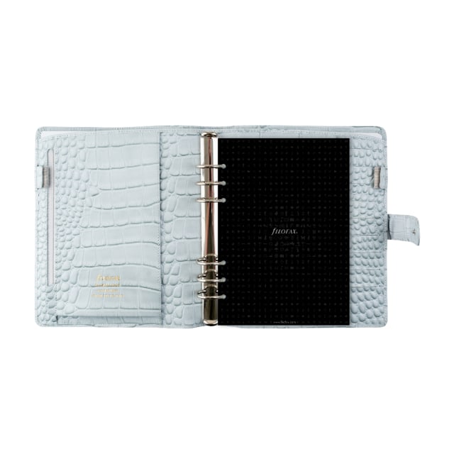 FILOFAX A5 Classic Croc Organiser Silver Mist