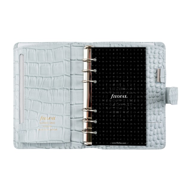 FILOFAX Personal Organiser Classic Croc Silver Mist