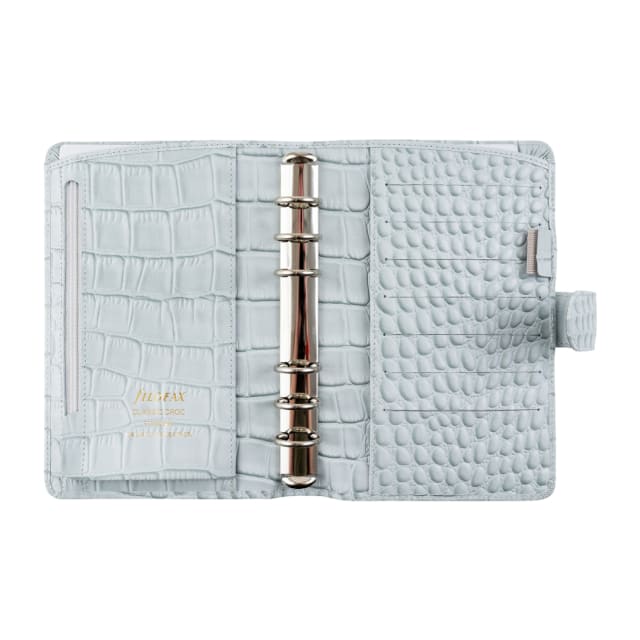 FILOFAX Personal Organiser Classic Croc Silver Mist