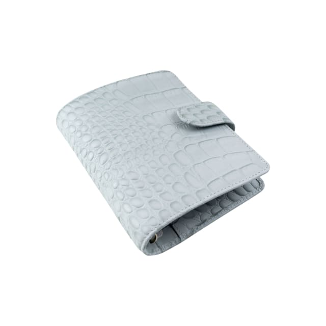FILOFAX Classic Croc Pocket Organiser Silver Mist