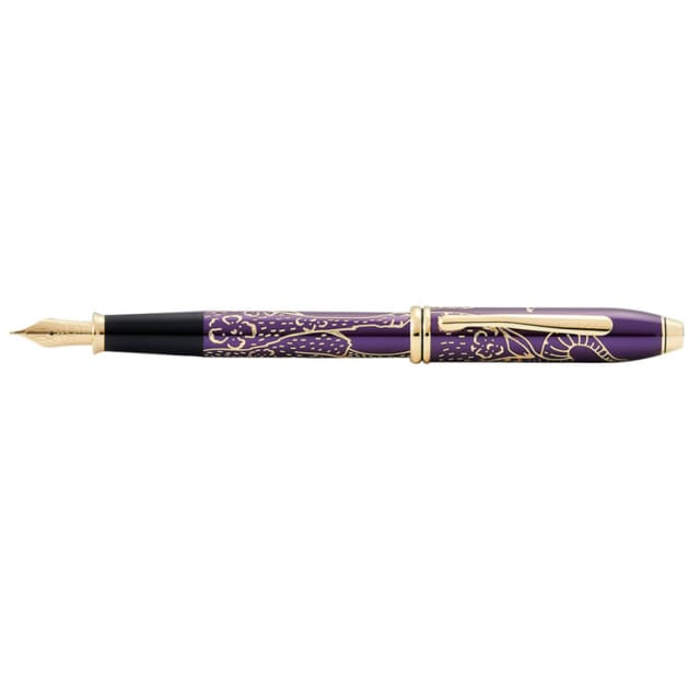CROSS Year of Ox Townsend Plum Lacquer 23ct Fountain Pen, Medium Nib