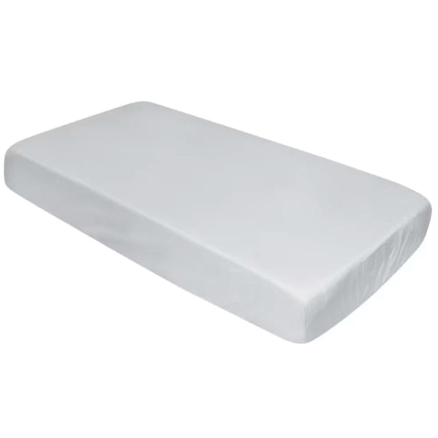 SILLY BILLYZ COT SHEET FITTED SILVER POLYCOTTON
