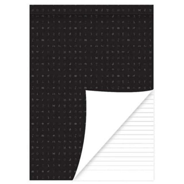 FILOFAX A5 Refill Perforrated Ruled NotePad 30pages Black Cover