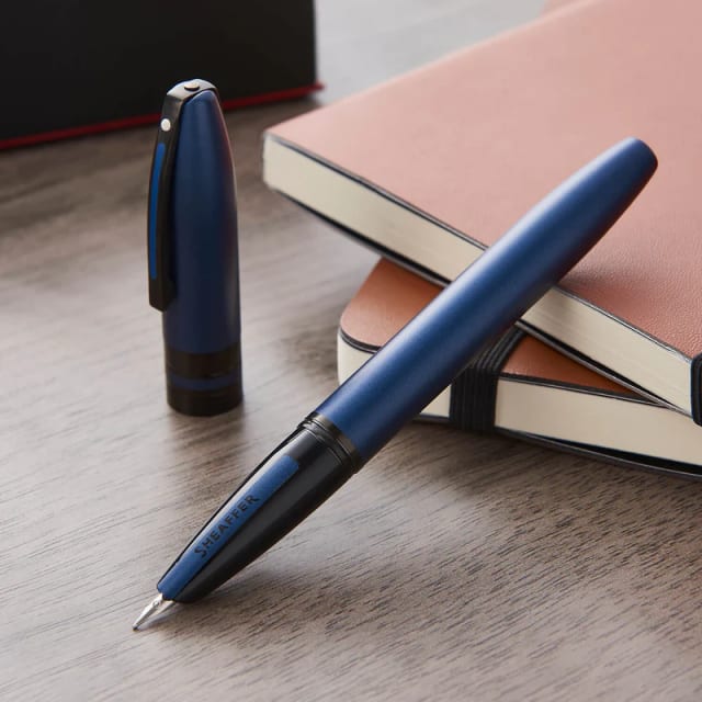 Sheaffer® ICON Metallic Blue with Glossy Black PVD Trim Fine Fountain Pen