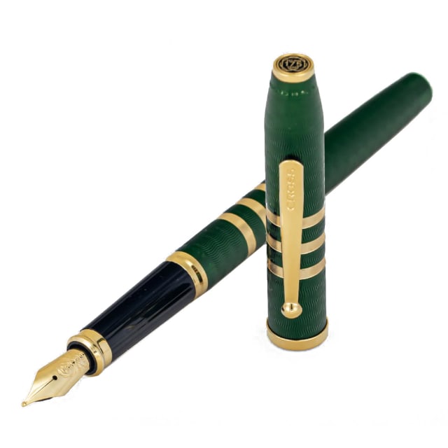 CROSS 175th Century II Green Lacquer+23ct Fountain Pen, Medium Nib