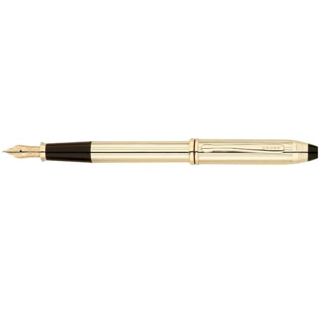 CROSS Townsend 10CT Gold Filled/Gold Fountain Pen, Fine Nib
