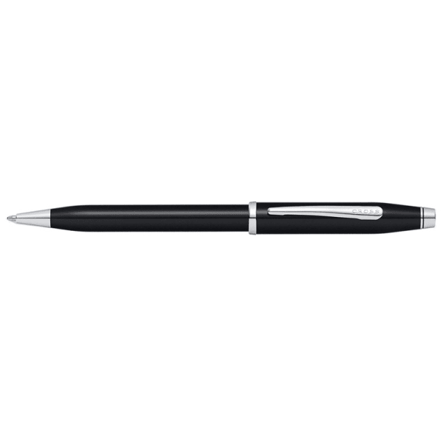 CROSS Century II Black Lacquer Ballpoint with Chrome Polished Trim