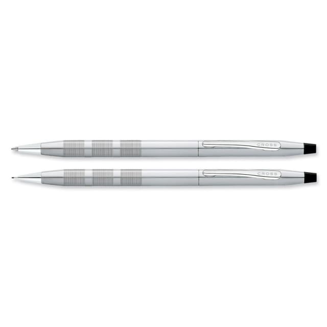 CROSS Classic Century Satin Chrome Ballpoint & 0.7mm Pencil Set