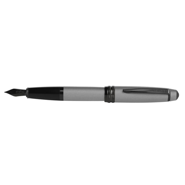 CROSS Bailey Matte Grey Fountain Pen with Black Medium Nib