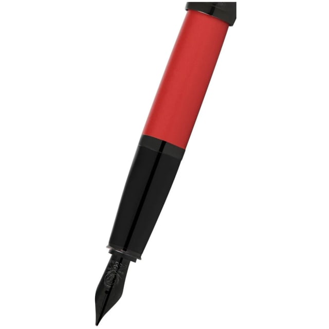 CROSS Bailey Matte Red Fountain Pen with Black Fine Nib