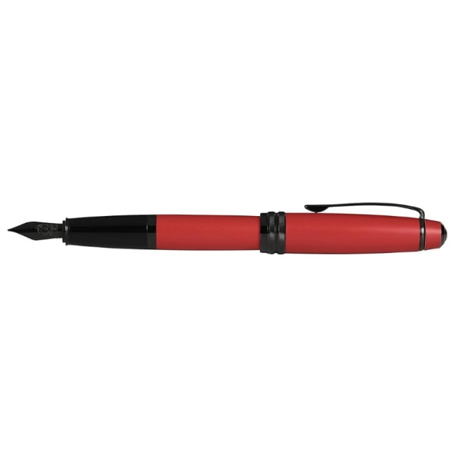 CROSS Bailey Matte Red Fountain Pen with Black Fine Nib