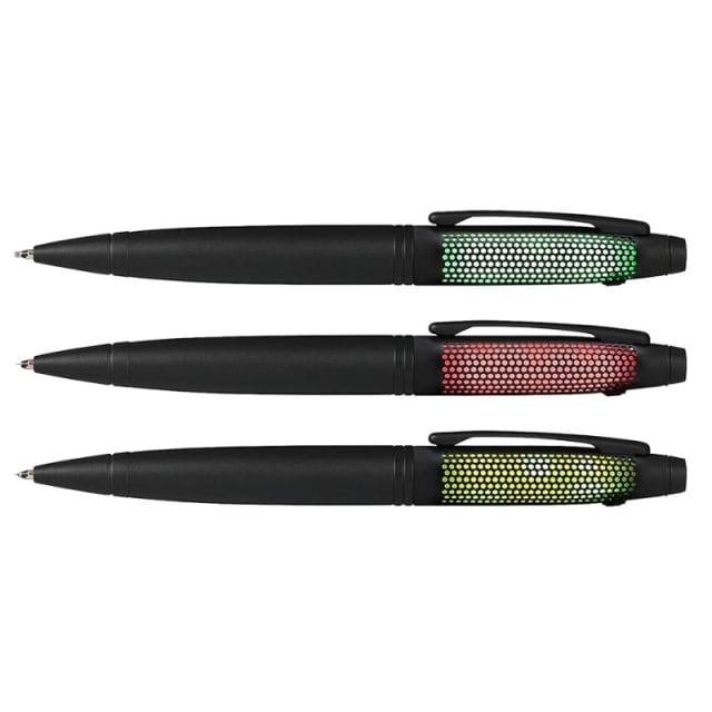 CROSS Lumina Matt Black Ballpoint with red yellw green LED