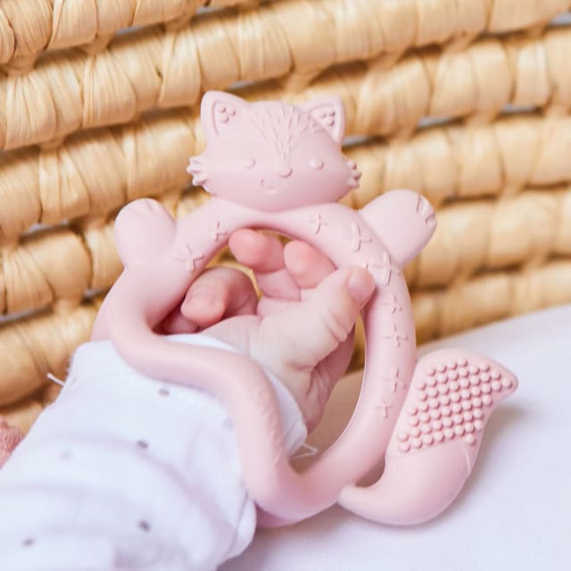 B.BOX Wrist Teether - Blush Fox