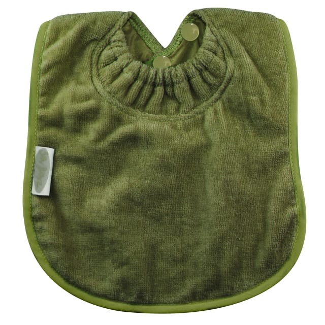 SILLY BILLYZ TOWEL PLAIN LARGE BIB OLIVE