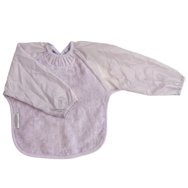 SILLY BILLYZ TOWEL SMALL L/S BIB LAVENDER