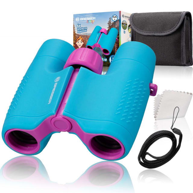 BRESSER 6x21 Childrens Binoculars - Blue/Purple