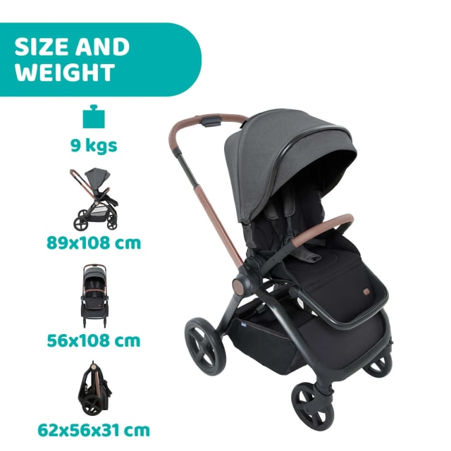 CHICCO Stroller: Mysa Black Satin