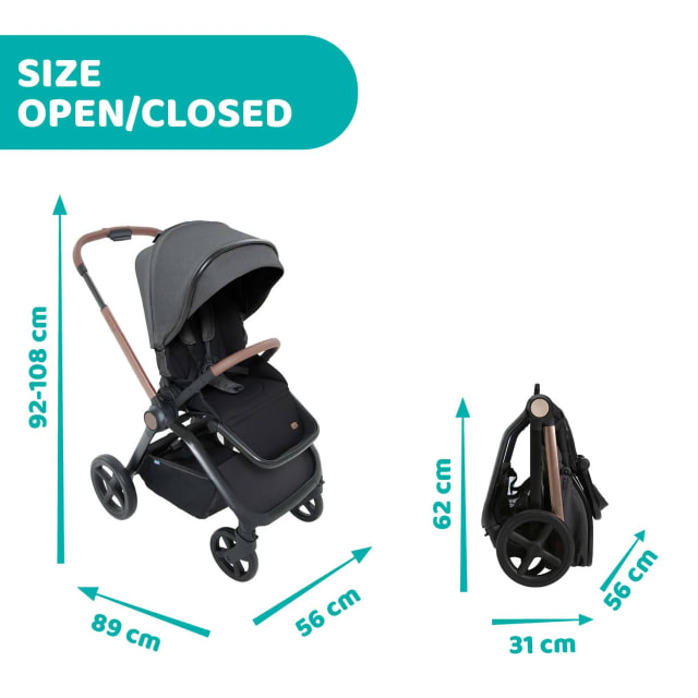 CHICCO Stroller: Mysa Black Satin