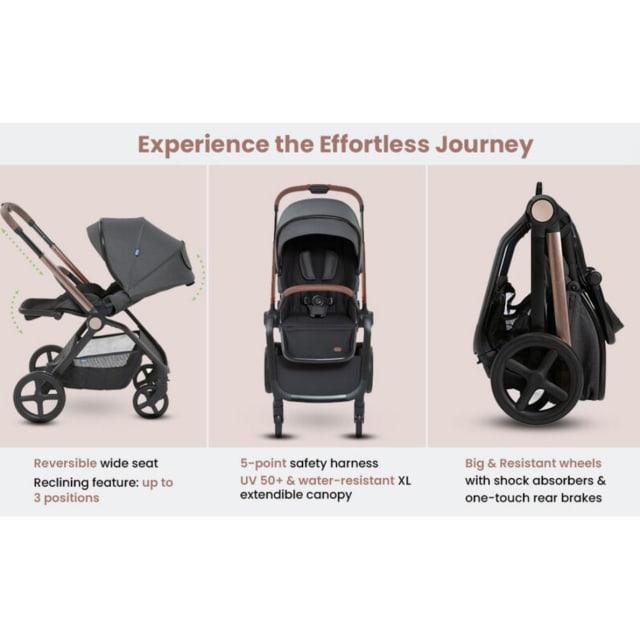 CHICCO Stroller: Mysa Black Satin