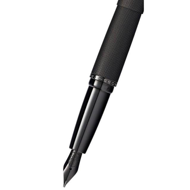 CROSS ATX Brushed Black PVD Fountain Pen, Medium Nib