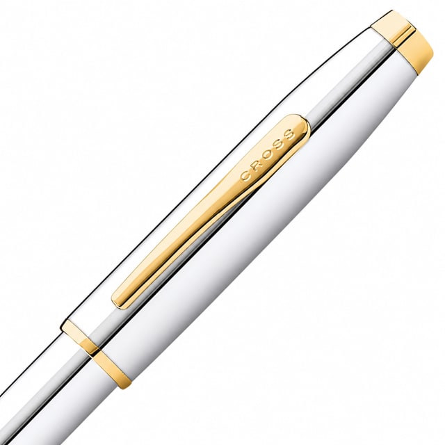 Cross Coventry Lustrous Chrome with Gold Fountain Pen Fine Nib