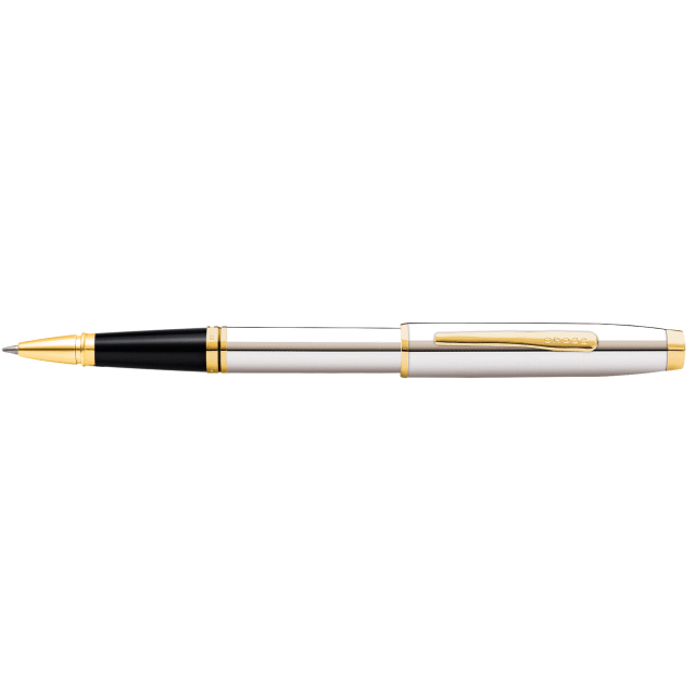 CROSS Coventry Lustrous Chrome With Gold Trim Rollerball Pen