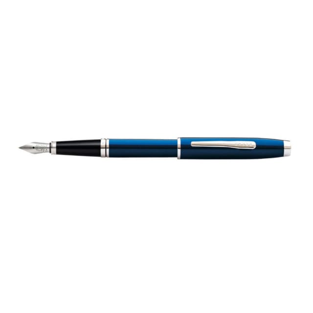 Cross Coventry Blue Lacquer with Chrome Fountain Pen Fine Nib