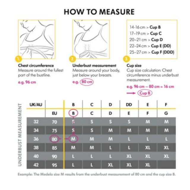 MEDELA Keep Cool Ultra Mat/Nursing Bra Blk M