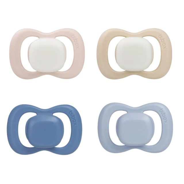 B.BOX Pacifier Silicone 1 Twin Asst-4 SRT-0-6m