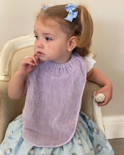 SILLY BILLYZ TOWEL XL LARGE BIB LAVENDER