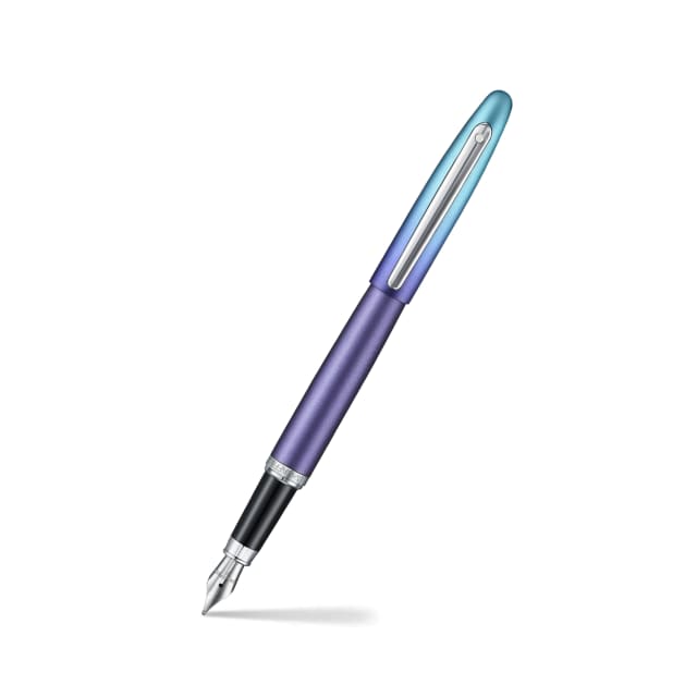 Sheaffer Expressions VFM Gradient Blue/Chrome Fountain Pen Medium Nib