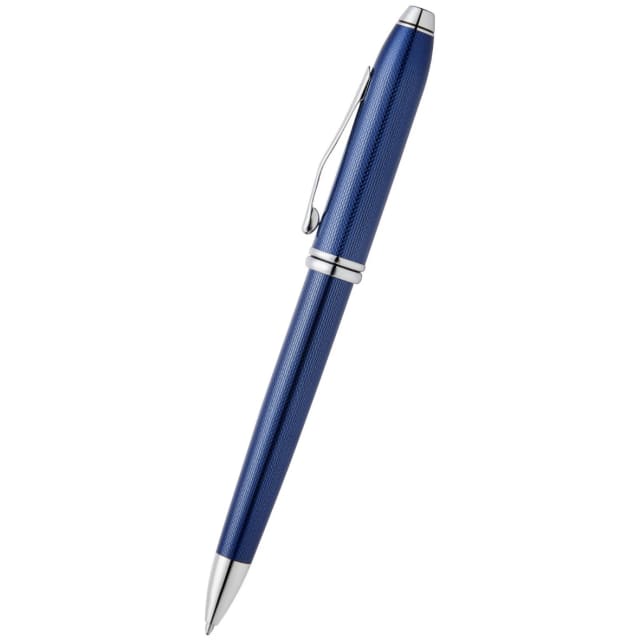 Cross Townsend Cobalt Blue Etched/Chrome Trim Ballpoint
