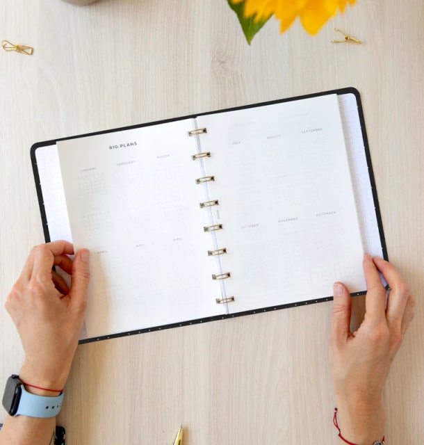 Filofax 2026 A5 Refill Planner Moonlight Black