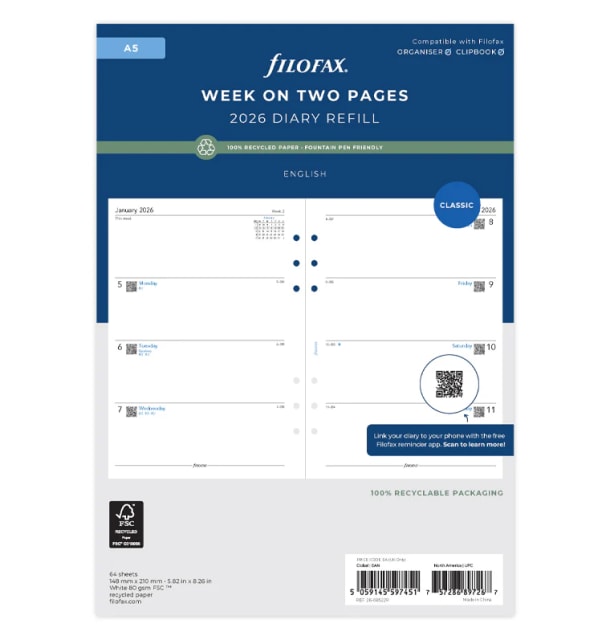 2026 A5 Refill WTV 5 Language FSC