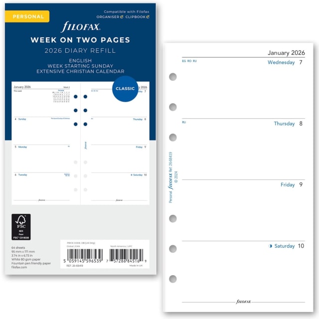 2026 Per Refill WTV Sunday Start Eng FSC