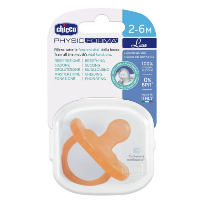 CHICCO Soother:Ph Soft Luxe Orange Sil 2-6m 1pc