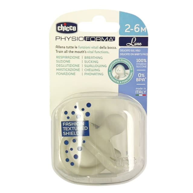 CHICCO Soother:Ph Soft Luxe Grey Sil 2-6m 1pc