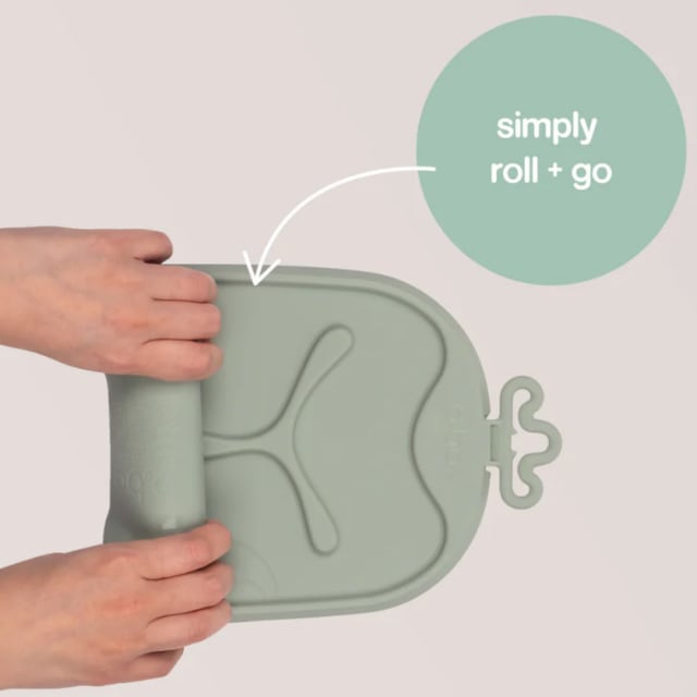 B.BOX Roll + Go Mealtime Mats Sage