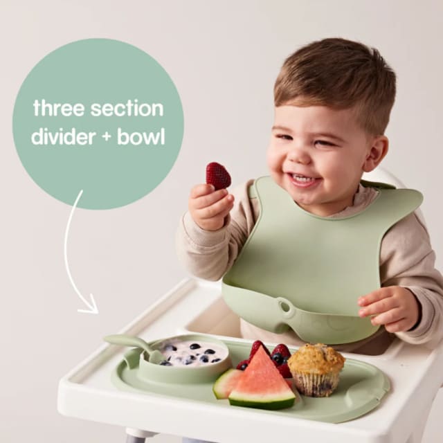 B.BOX Roll + Go Mealtime Mats Sage