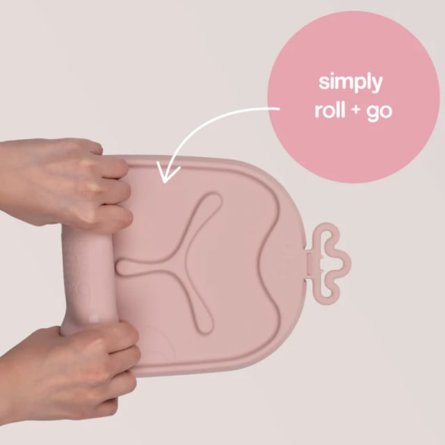 B.BOX Roll + Go Mealtime Mats Blush