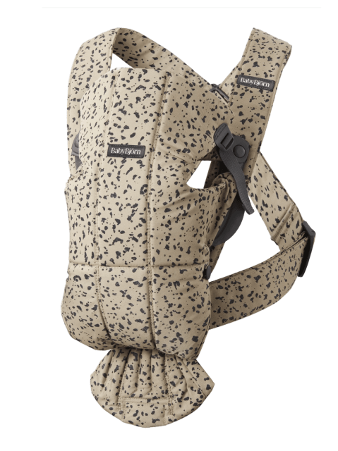 Baby Bjorn Carrier Mini Woven Beige/Dark Grey Print