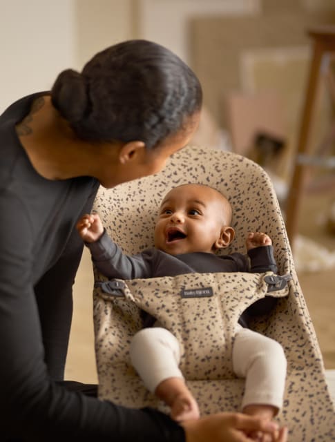 Baby Bjorn Bouncer Bliss Woven Beige/Dark Grey