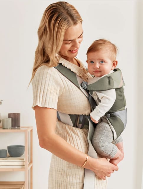 Baby Bjorn Carrier MINI Cotton Puzzle Paint Khaki/Green