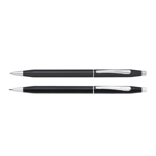 CROSS Classic Century Black Lacquer Chrome BallPoint/Pencil Set